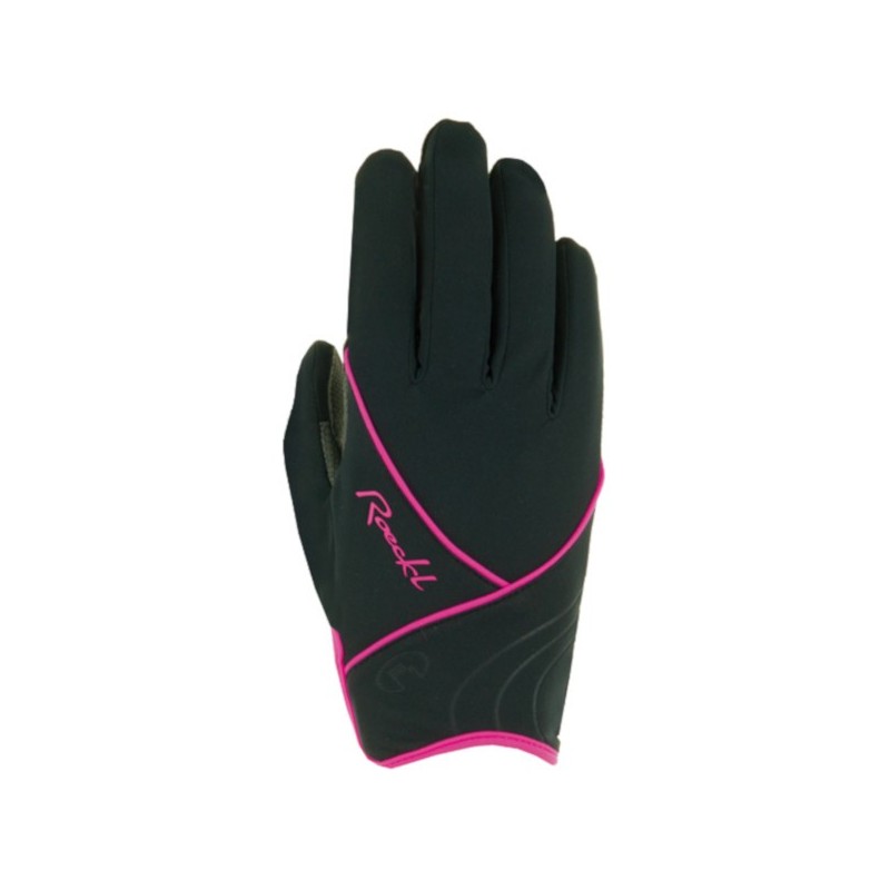 Kvinner hansker Roeckl Elena svart-pink Kvinner hansker Roeckl Elena svart-pink